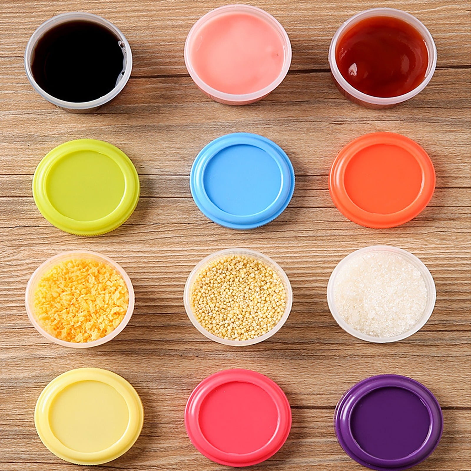 4 Pieces Plastic Jars With Lids, Small Plastic Storage Jars With Screw On Lids, Mini Wide-Mouth Refillable Storage Containers, Empty, Grey โ image 4