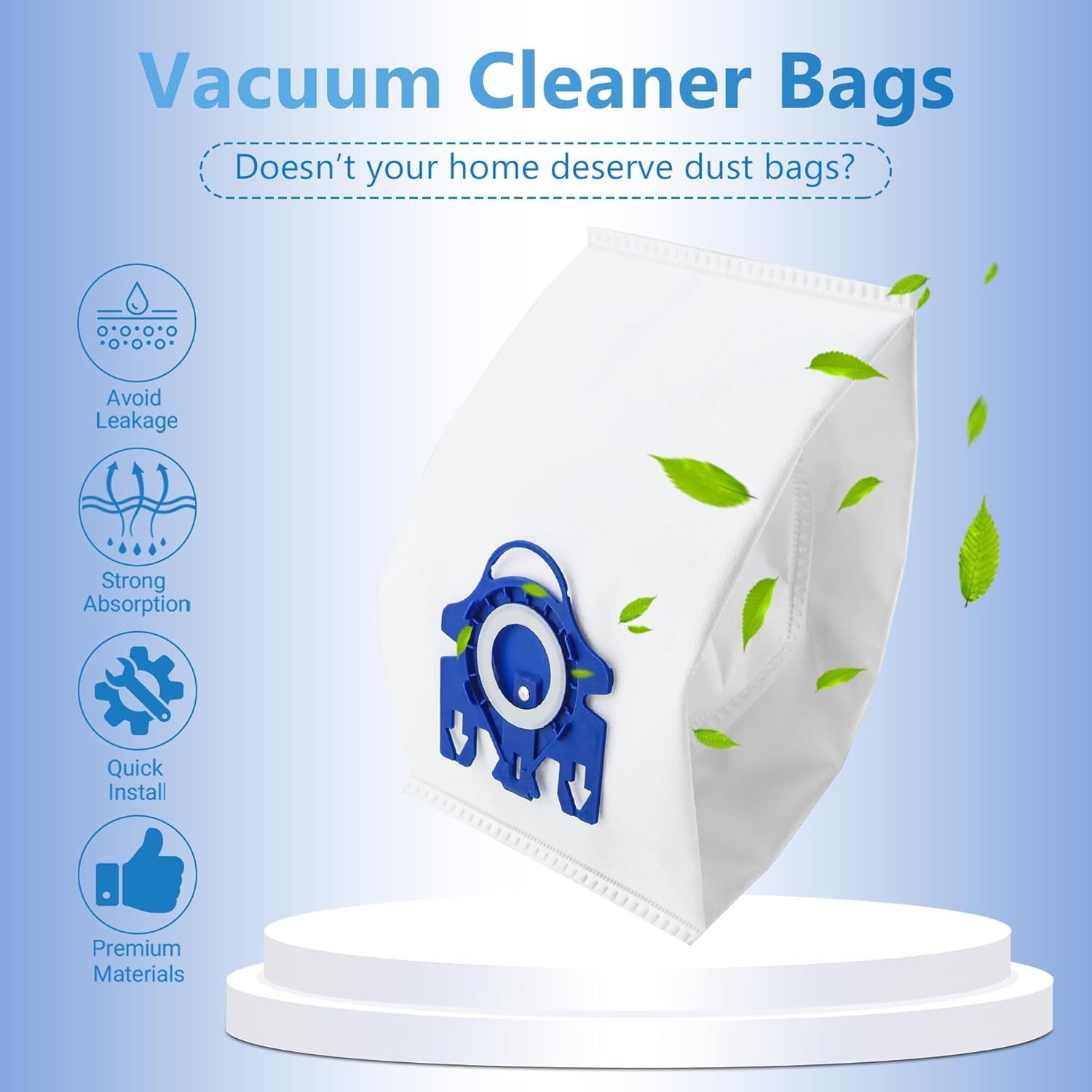 10 Packs 3D Airclean Bags Replacement or Miele GN Vacuum Cleaner Bags it or Miele Classic C2 C3 S2 S5 S8 S400 Series with Motor Protection ilters, AirClean โ image 3