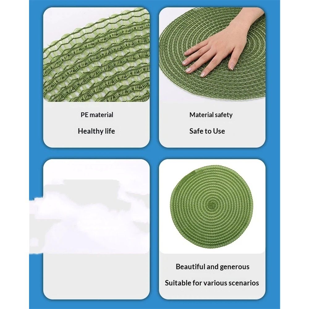 Textured Placemats 15 Inches Round, Set of 6 – Modern Traycloth Table Mats for Home, Dining Room Décor, Banquets, Indoor & Outdoor and Special Events — image 5