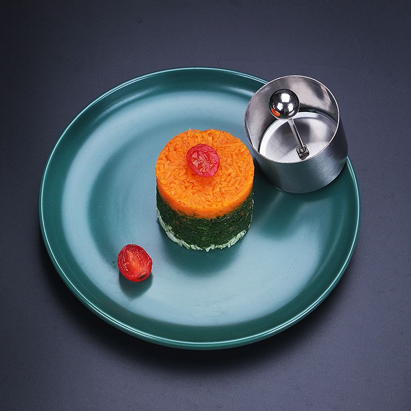 3 Set Sushi Making Mold Stainless Steel Round Pastry Ring Cake Forming Rings with Pusher Food Presentation Rings Tuna Mold โ image 3
