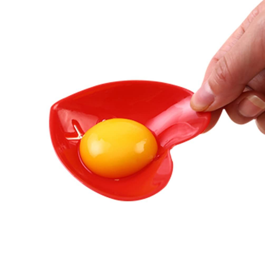 5 Pcs Heart Shaped Plastic Measuring Spoons Set Egg Separator and Scoop for Home Kitchen Baking Cooking — image 4