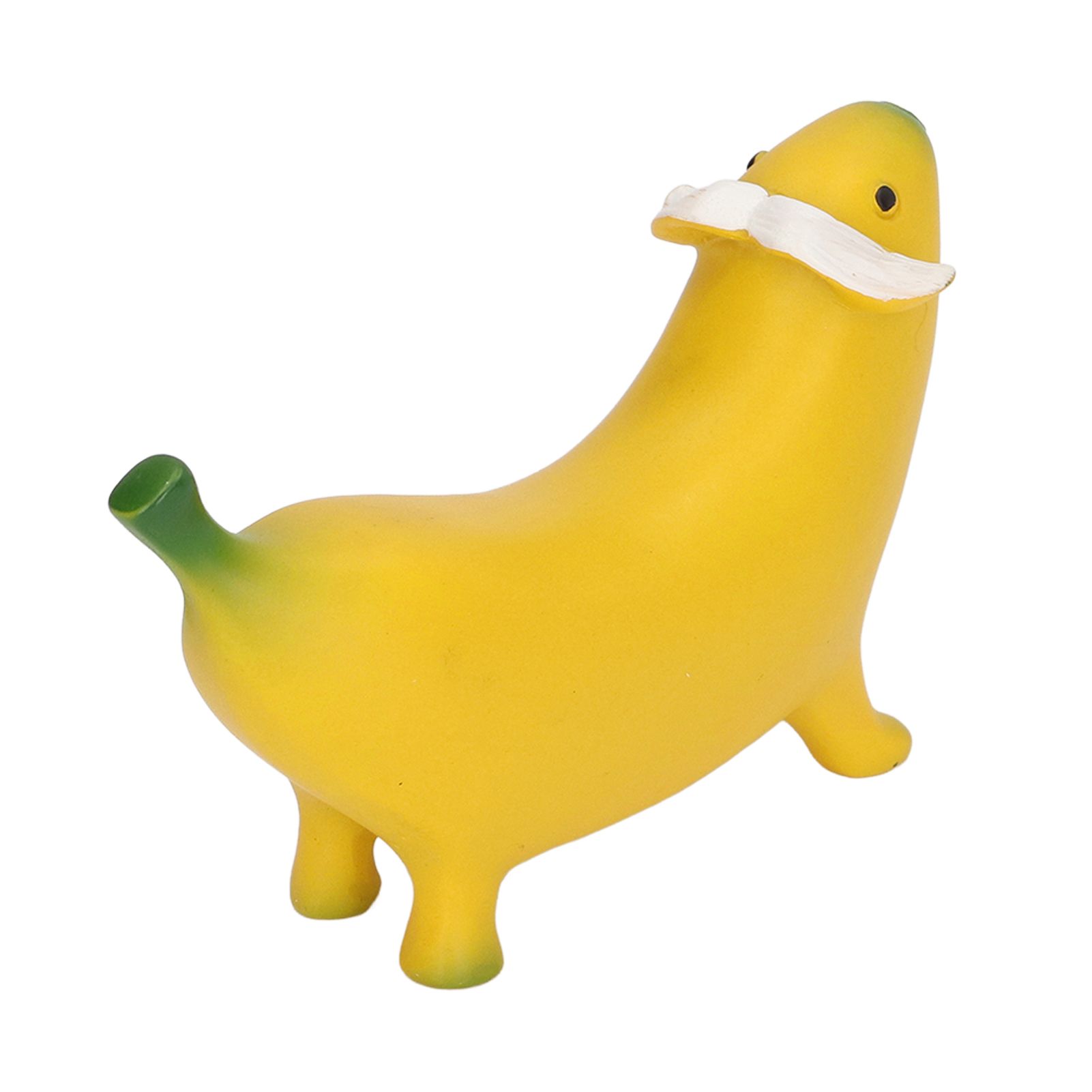 Banana Dog Sculpture Resin Funny Lovely Lightweight Banana Dog Art Decoration for Home Desktop S 8 × 6cm/3.1 × 2.4in — image 3