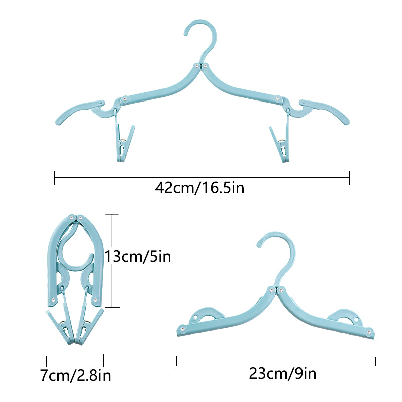 Foldable Travel Hangers with Storage Bag – 10-Piece Compact Clothes Hanger Set for Hotel, Dorm & Home Use (Pink) | Other Colors Available in Store — image 6