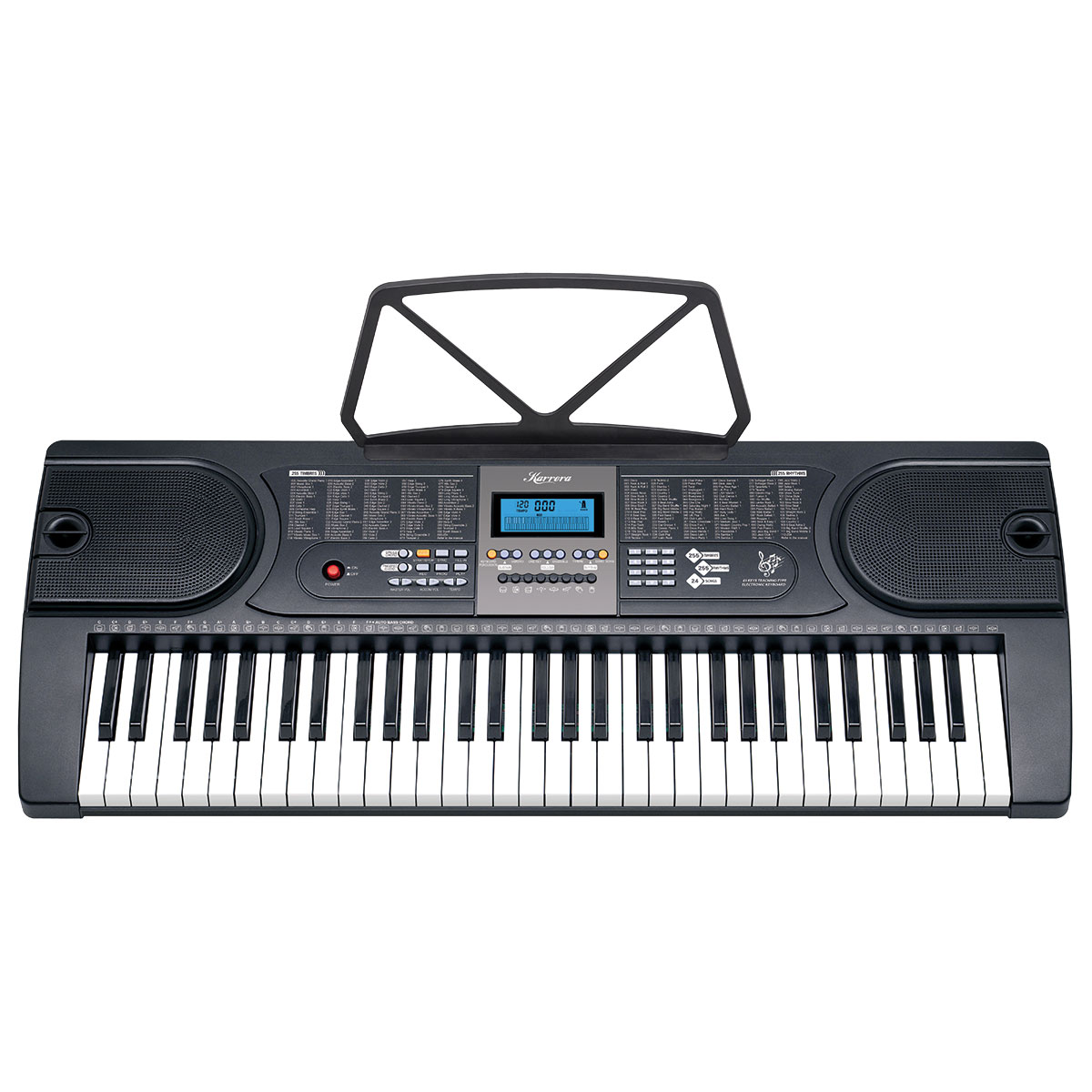 Karrera 61 Keys Electronic LED Keyboard Piano with Stand - Black โ image 3