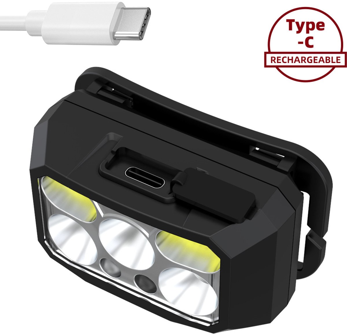 Headlamp LED Rechargeable - Headlight - 2-Pack LED Headlamp - Rechargeable - Ultralight, High Brightness - Waterproof Headlamp Flashlight — image 2