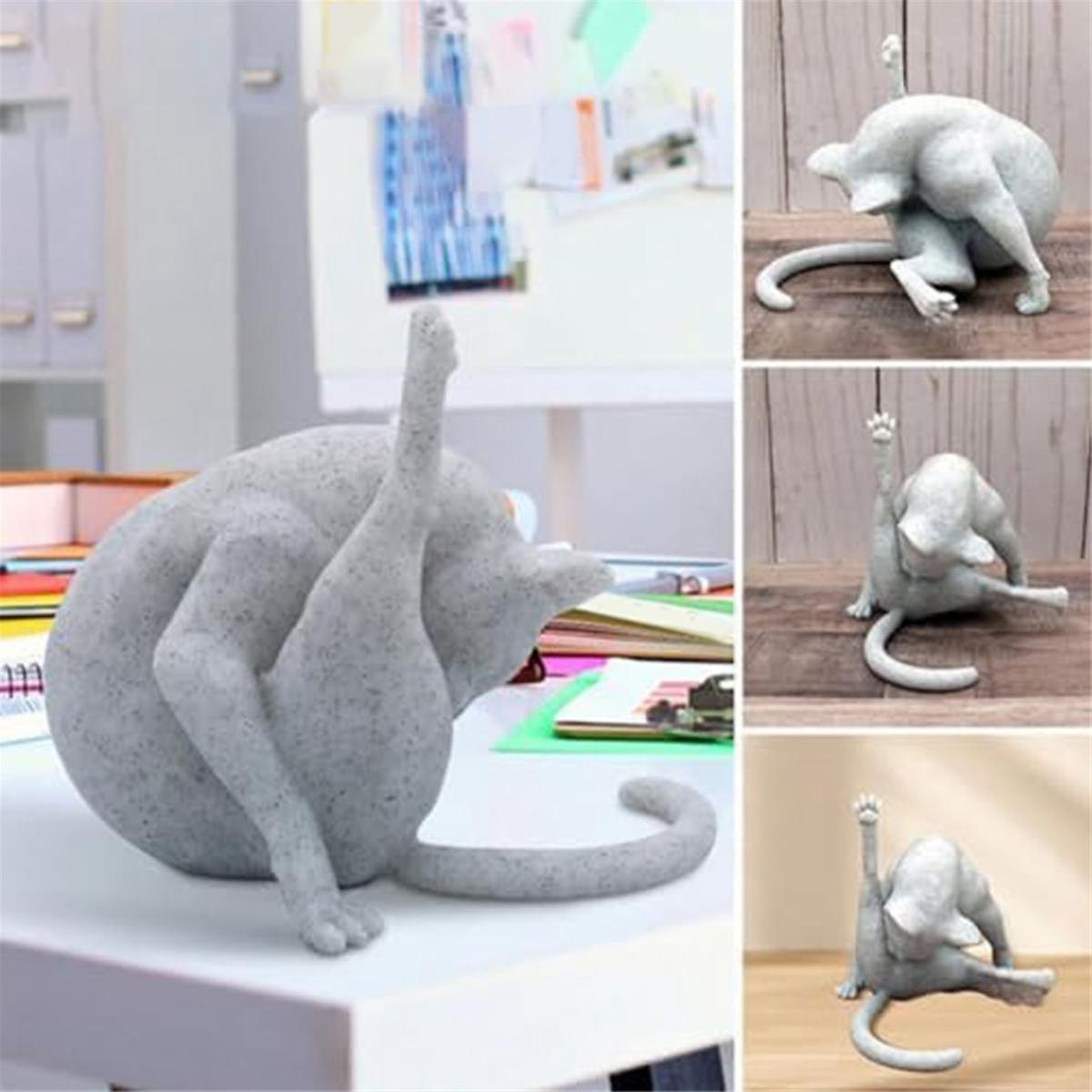 Cat Sculpture Funny Cat Figurines — image 4
