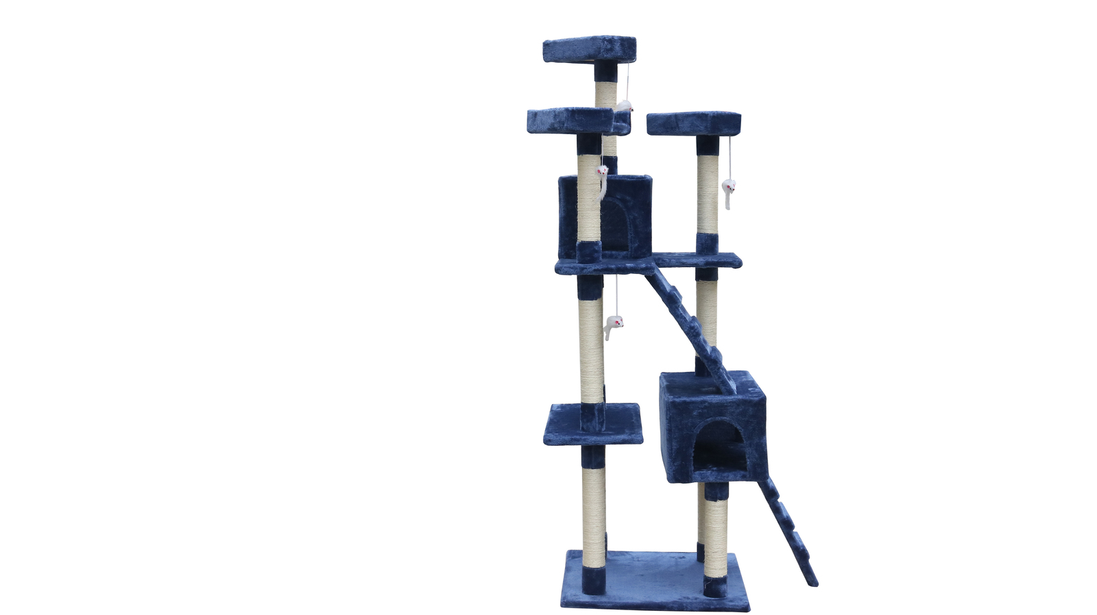 YES4PETS 180 cm Cat Kitten Scratching Post Tree W ladder-Blue โ image 2