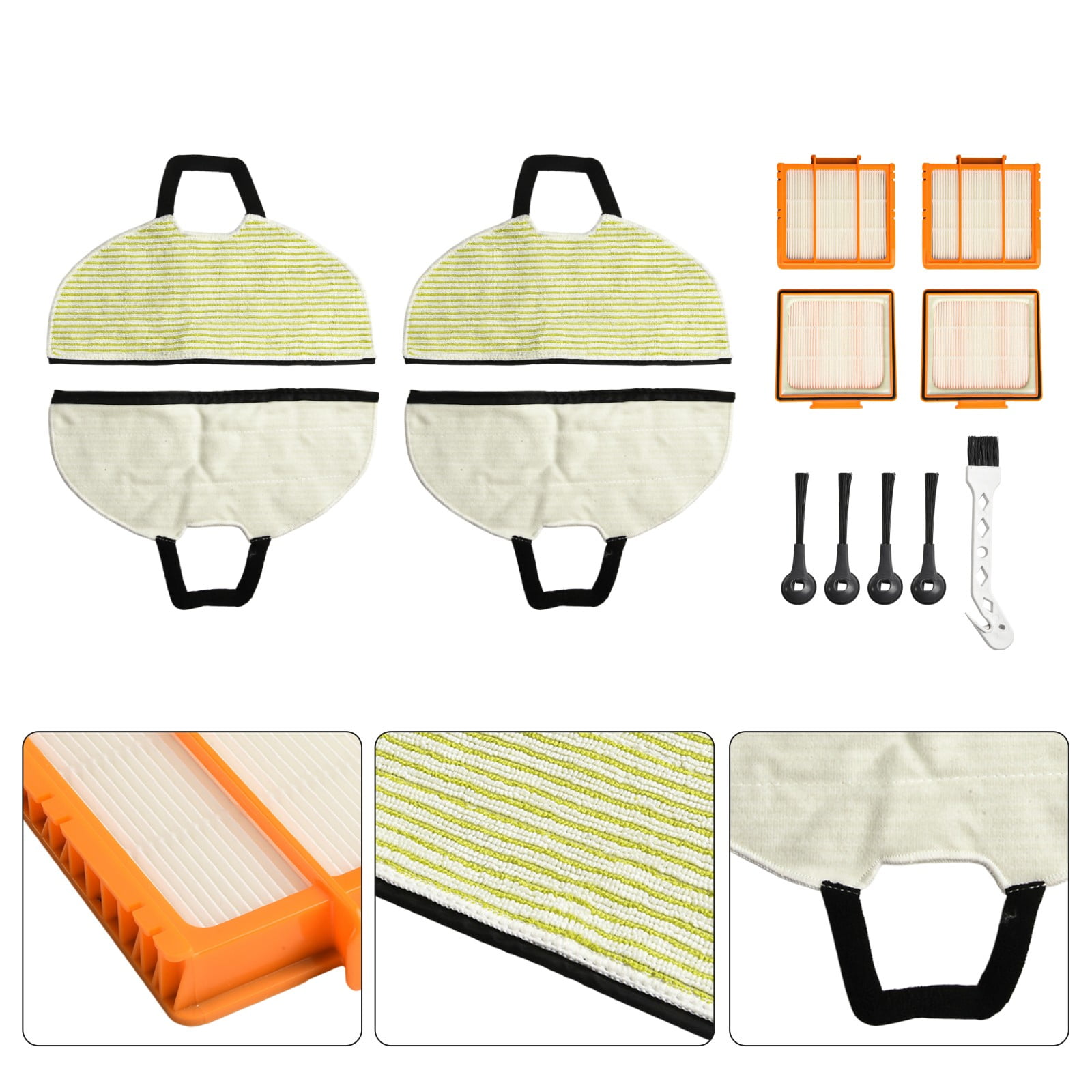For Shark RV2610WA RV2620WA RV2410WD AV2610WA AI Ultra 2-in-1 Robot Vacuum Cleaner Filter Rag Side Brush Kit — image 4
