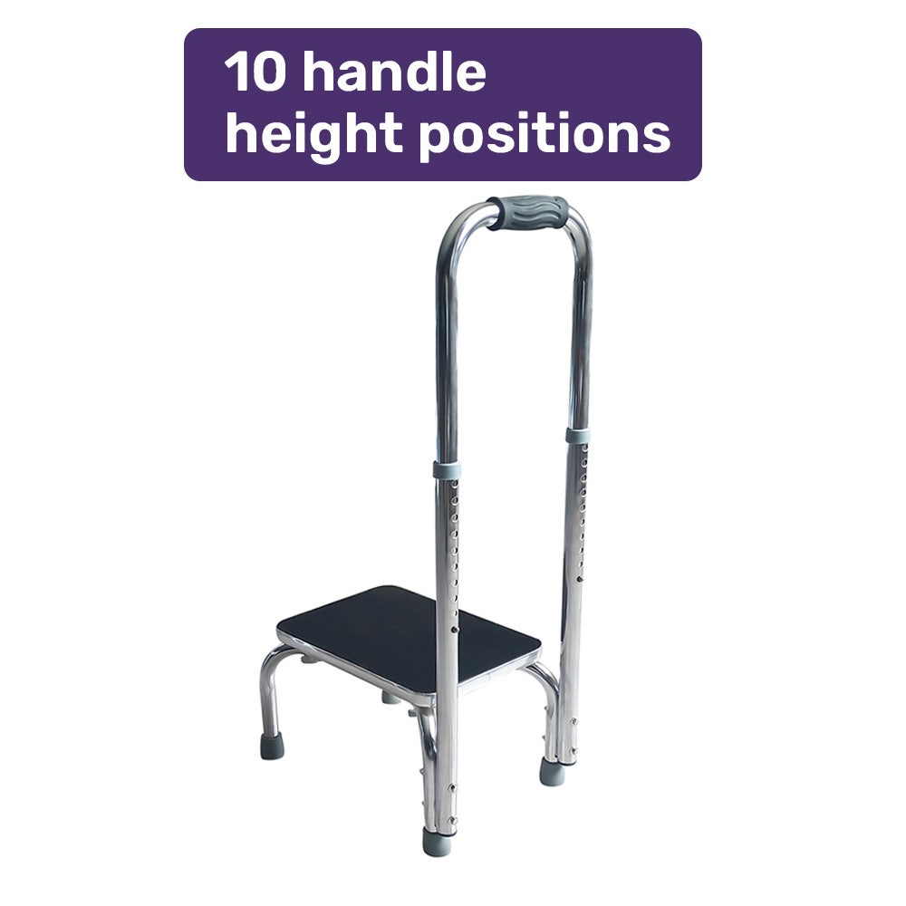 Equipmed Bath and Shower Assistance Step Mobility Aid, 150kg Max Capacity, with Handle Height Adjustment โ image 3