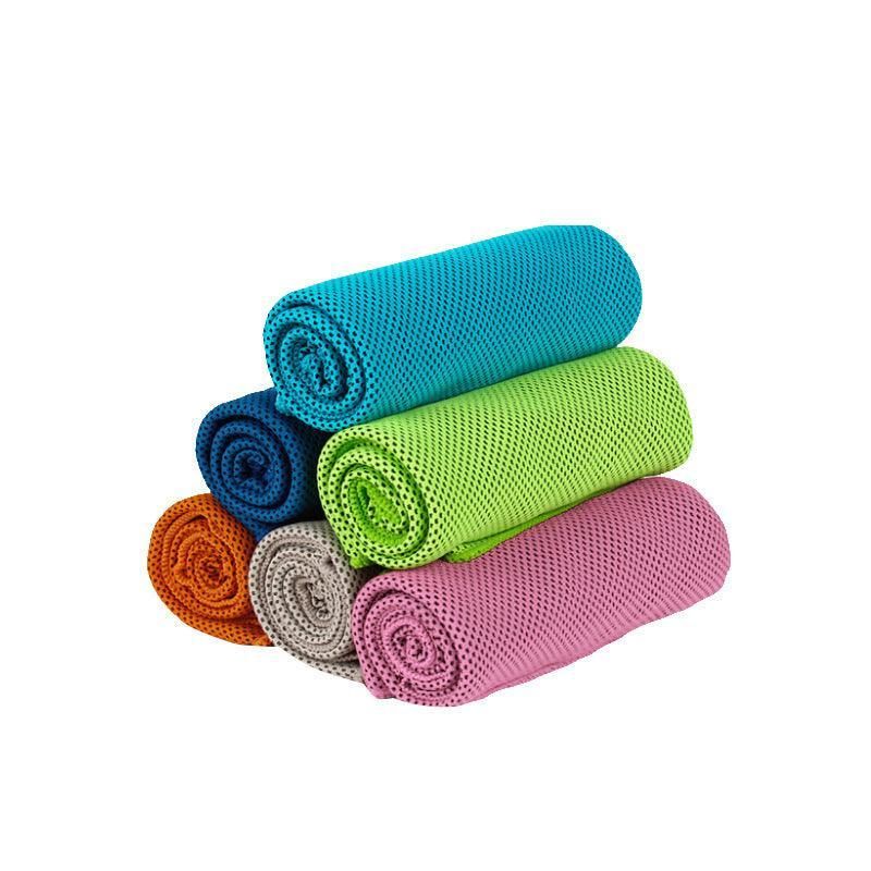 Cooling Towel for Sport Gym Cycling Golf Outdoor Use – Double Layer Ice Fabric - Rose Red — image 3
