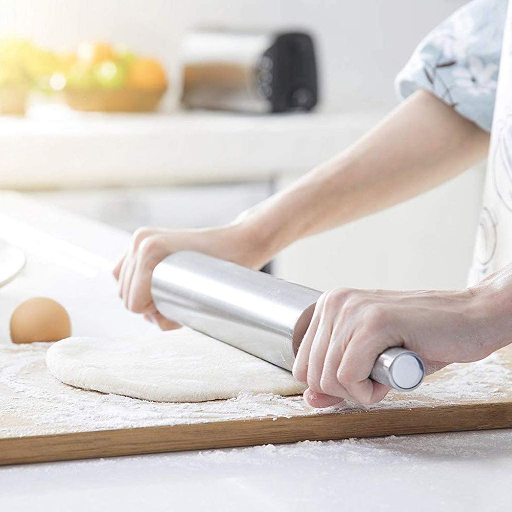 Stainless Steel Rolling Pin Non Stick Rolling Pin for Baking Dough Pizza Pie Baking Making Tool Kitchen Accessories โ image 4