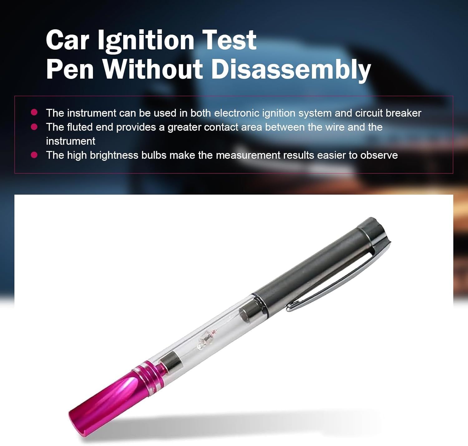 Car Spark Ignition Tester Pen, Non-disassembly High Voltage Coil & Spark Plug Detector, Engine Faults Diagnostic Tool with Indicator Light, Portable Tool for โ image 4