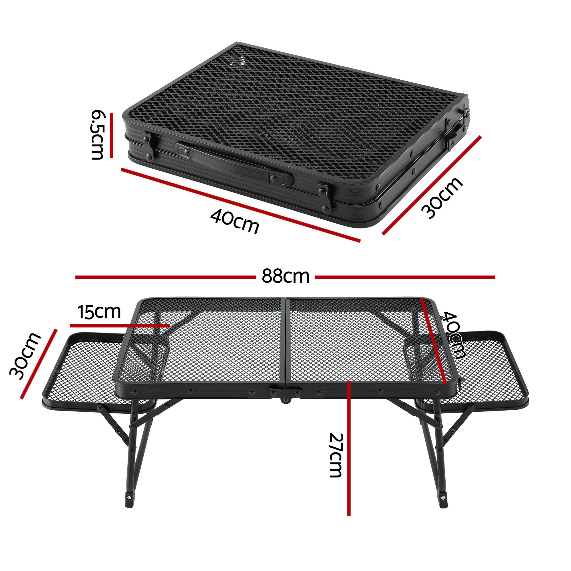 Weisshorn Camping Table Mesh Desktop Lightweight Portable Outdoor Folding Grill Desk — image 2