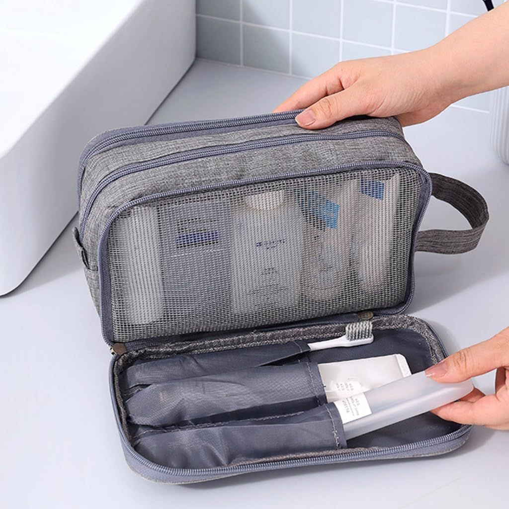 Makeup Bag Organizer Cosmetic Bags Makeup Bag Beach Pouch Travel Toiletry Bags for Women Girls，Travel Toiletry Wash Bag — image 4