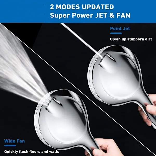 Shower Head 8+2 Functions Handheld Shower Nozzle with High Pressure Water Jet and Detachable Hose, high-pressure spray — image 2