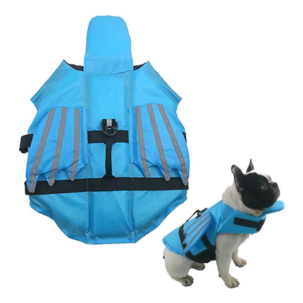 Dog Life Jacket Wings Pet Life Vest Adjustable Dog Flotation Swim Vest Blue - M