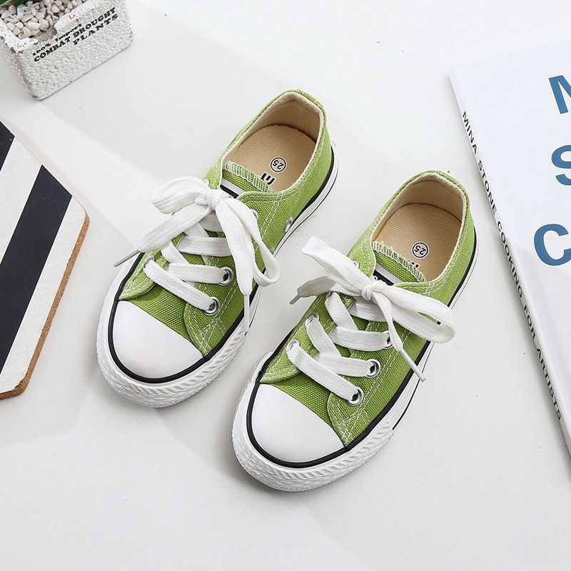 OPOEE Kids Canvas Shoes Low Top Lace Up Red 37 — image 6