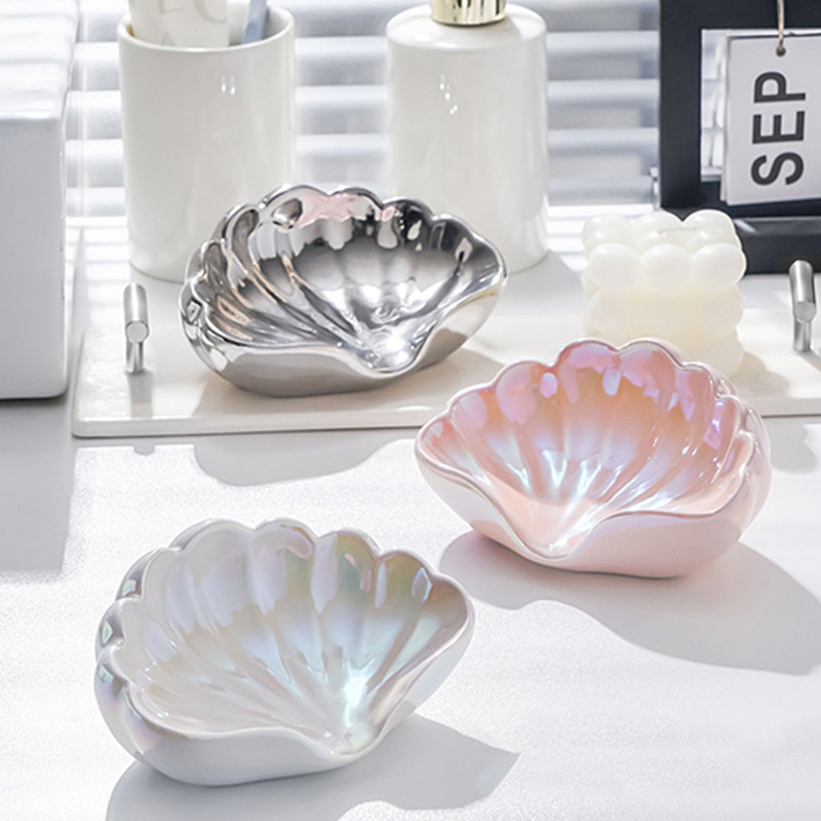 Soap Dish Shell - Soap Holder - Soap Dish - Bathroom Accessories - Jewelry Dish - Toilet Furnishings - Storage Dish - Home Decoration - Key Tray - Make Up — image 6