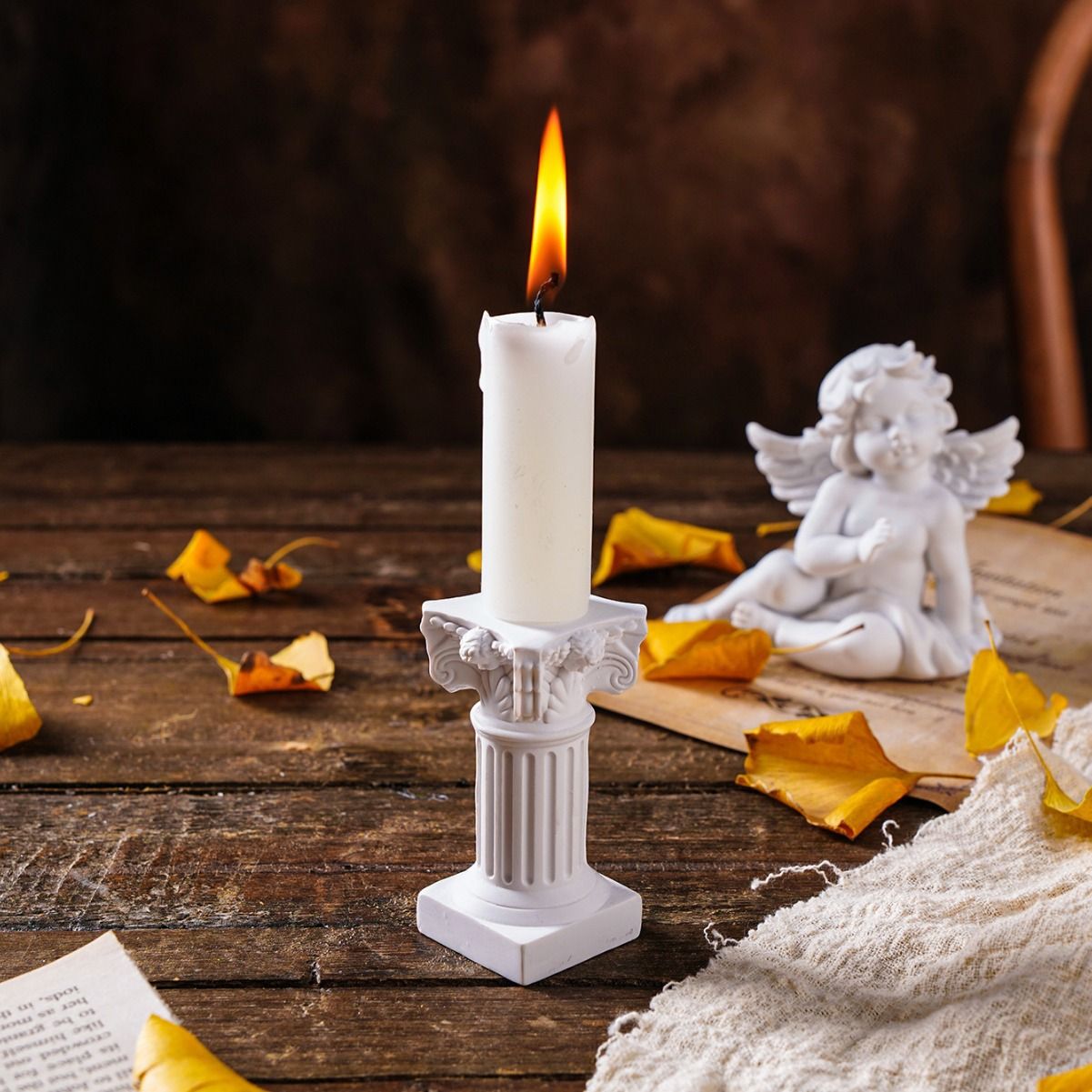 White Roman Pillars Greek Columns Mini Resin Decorations for Home Decor Statue Indoor Outdoor Modern Style Wedding Table โ image 2