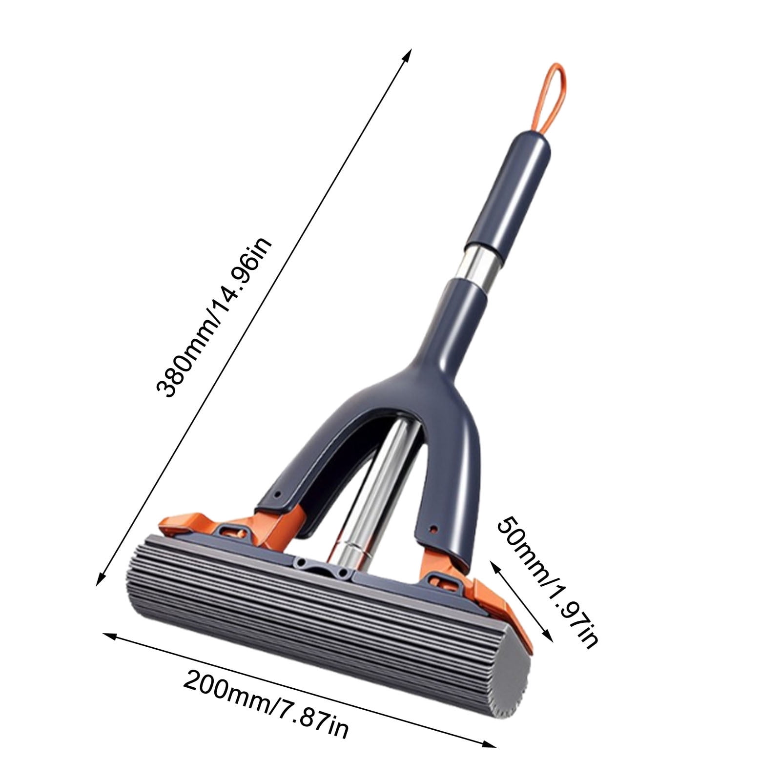 Self Wringing Sponge Mop with Roller, Hands Free Floor Cleaner for Tiles, Timber and Hard Floors, 37 cm Sponge Head โ image 3