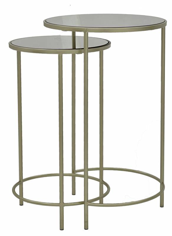 Set 2 Sally Glass Side Table 65cm — image 2