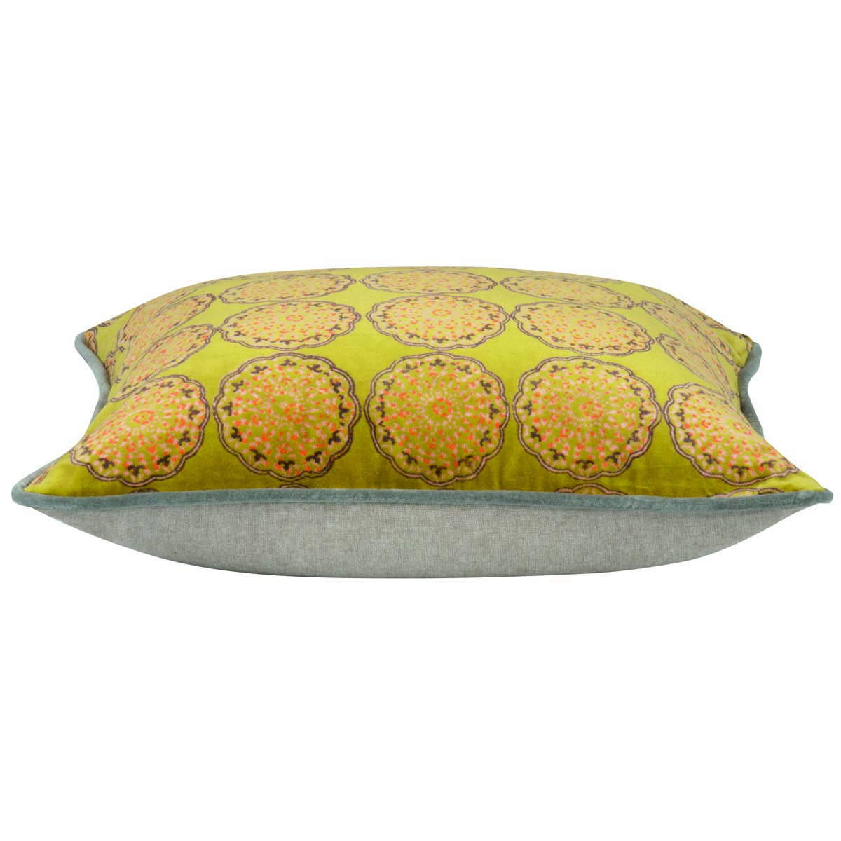 Pack of 4 Duffy Mustard and Grey Square Cushion Covers โ image 2