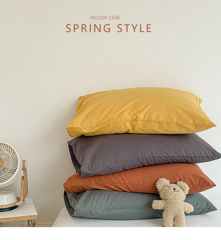 Light Yellow 100% Cotton Pillowcase Set - Envelope Closure(without pillow core) โ image 2