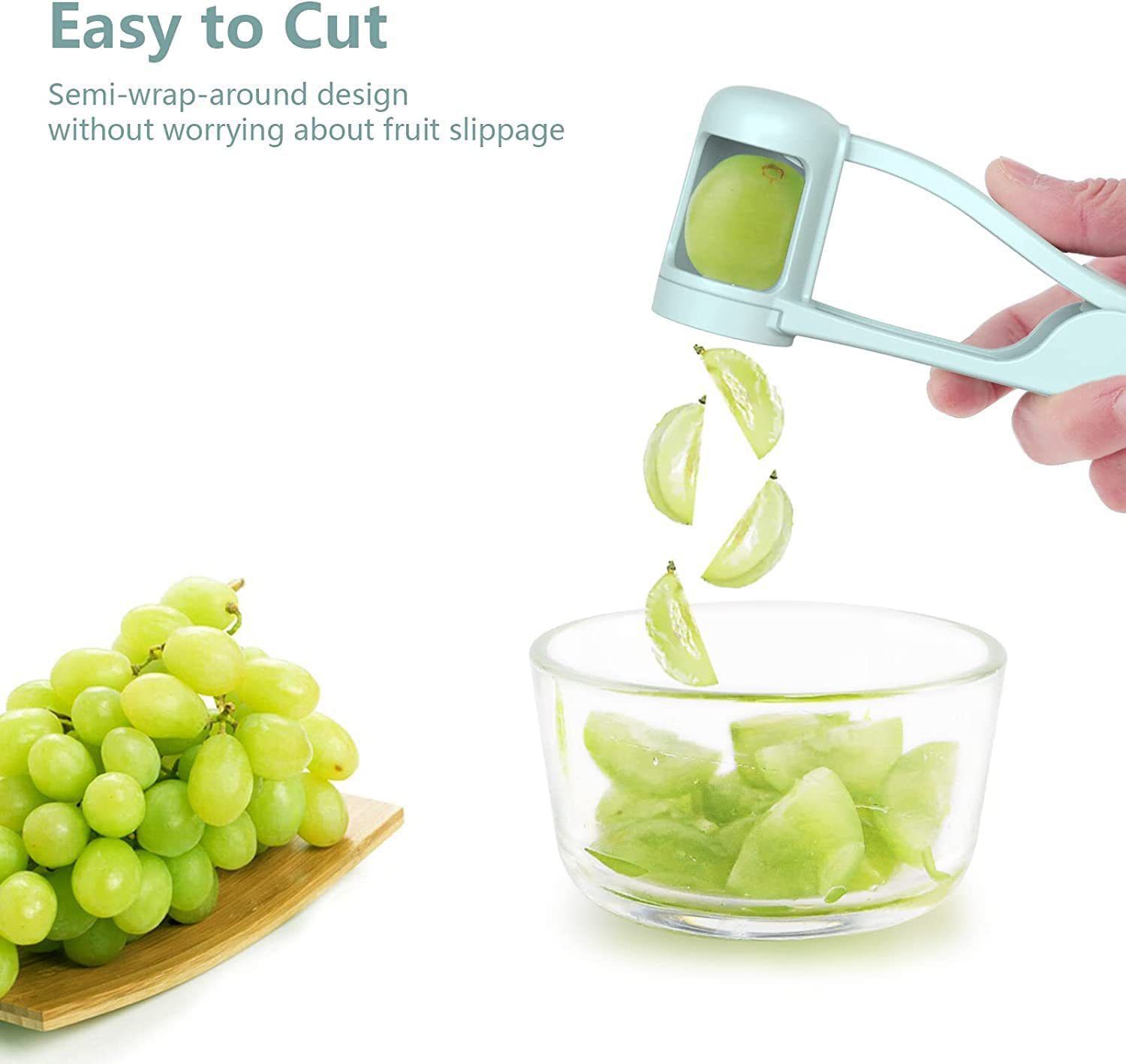 Grape Cutter/Slicer for Toddlers Baby, Grape Cherry Tomato Strawberry Cutter Quarter Fruit Slicer tool For Vegetable Fruit Salad — image 2