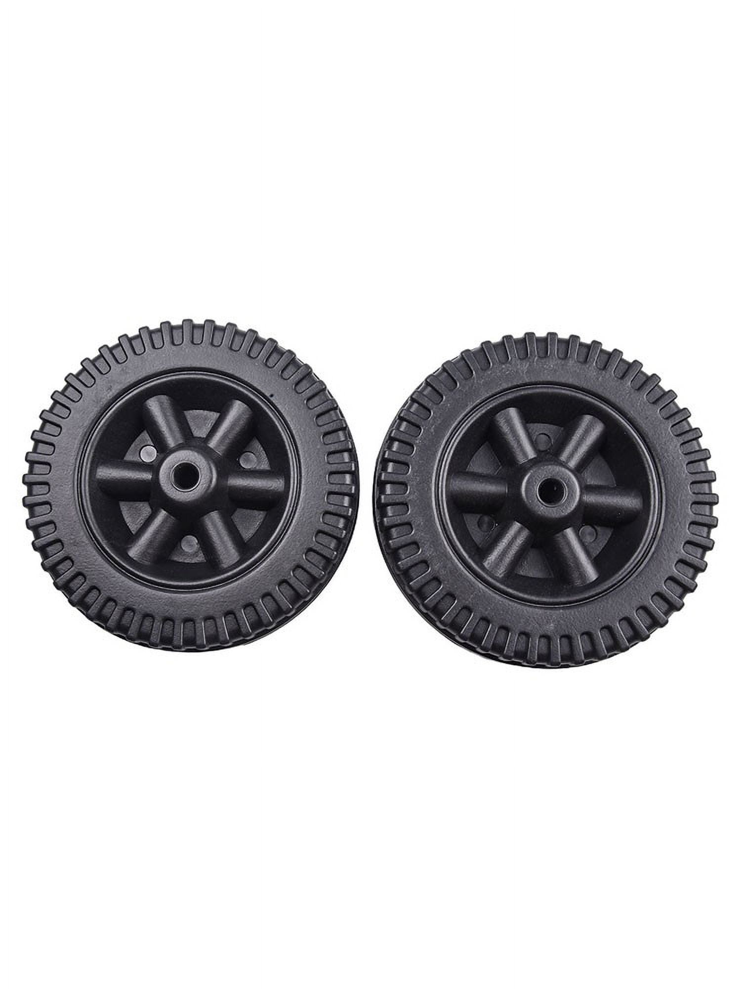 2Pcs/Set Grill Wheels Replacement Parts 170/177mm 7 Inch BBQ Grill Wheel Barbecue Grills Kitchen Garden Plastic Black — image 6