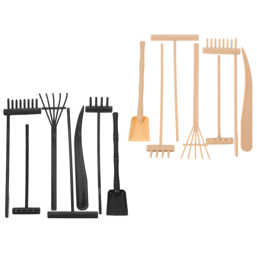 Worgeous 14pcs Mini Plastic Rakes Small Garden Rakes for Sand Table Crafts and Adornments Tools Set โ image 4