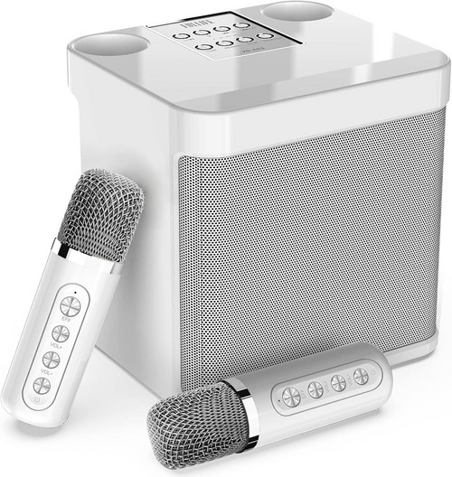 Sliver Karaoke Machine with 2 Wireless Microphones Bluetooth-Compatible 5.0 for Parties — image 5