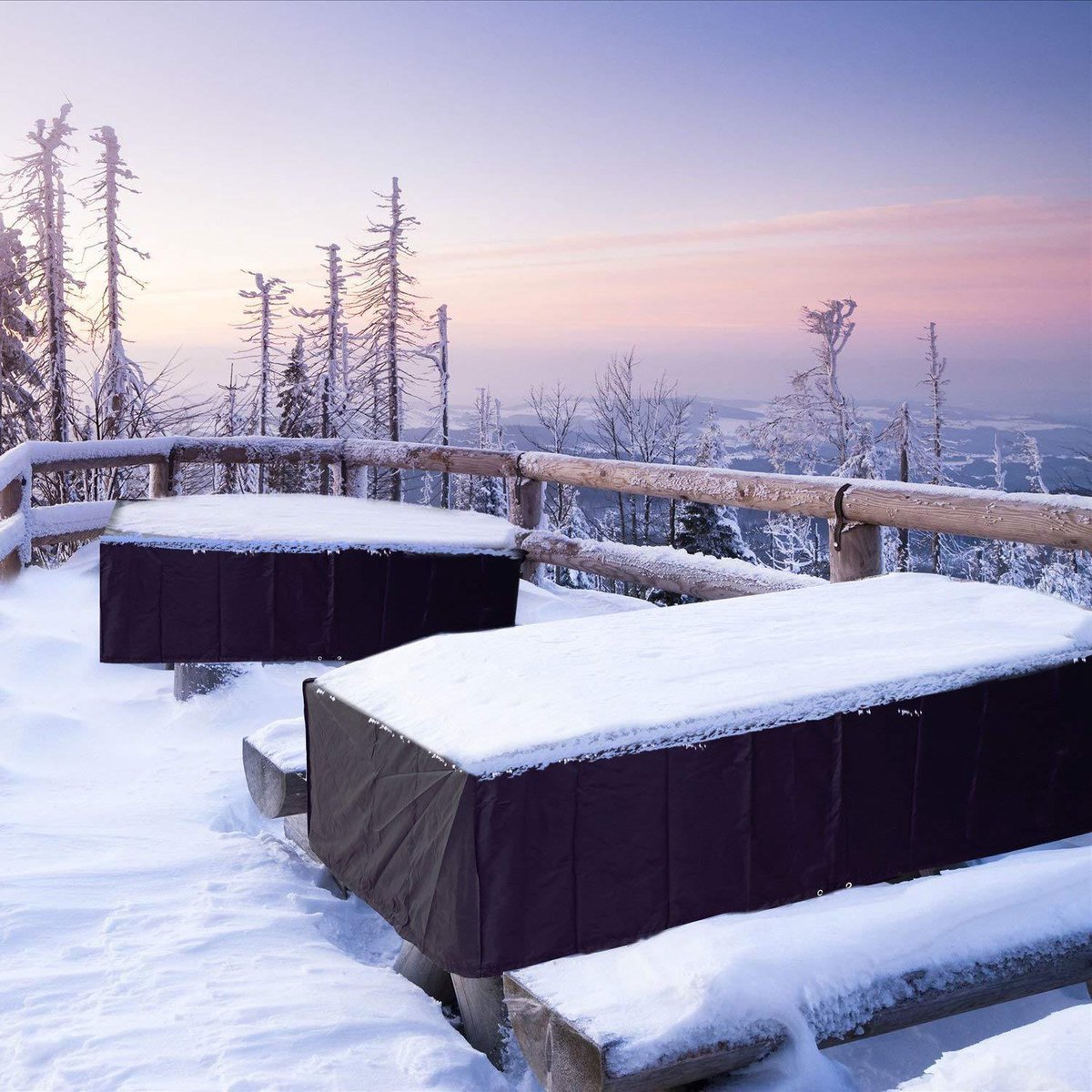Garden furniture cover - waterproof - durable - 210D Oxford cloth - 240*140*90cm - black - outdoor - Protective cover for garden table and chair โ image 3