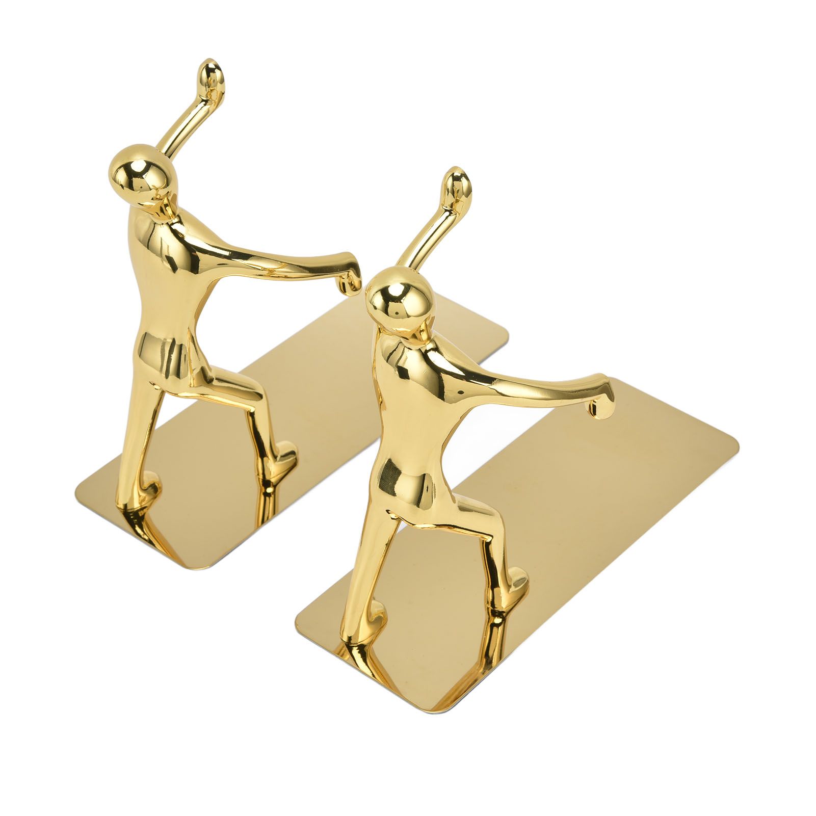 Stainless Steel Man Bookends Prevent Slipping Kung Fu Man Bookends for Home Decoration for Home Office — image 6