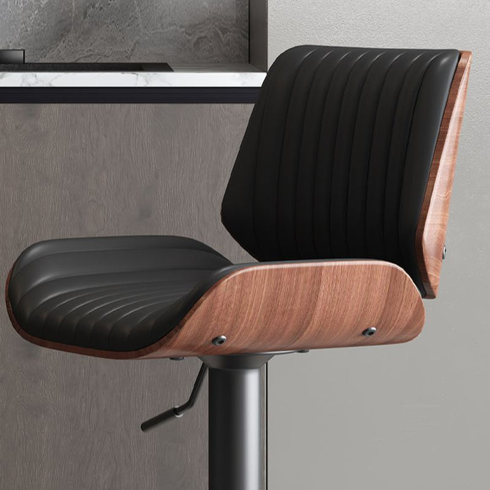 SERENITà European Wooden Modern Bar Stools Bistro Stool with Rotating and Aerodynamic Multi-levelled(Black) — image 3