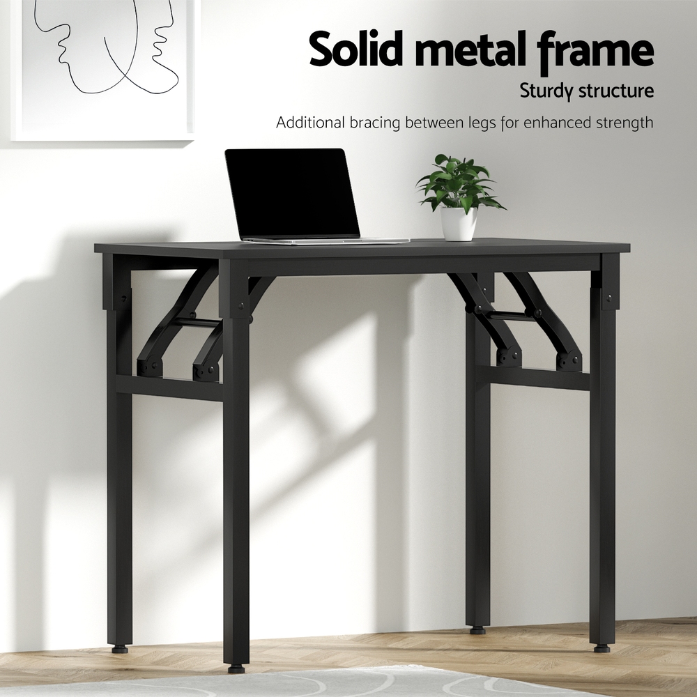 Artiss Computer Desk Foldable Balck 80CM โ image 5