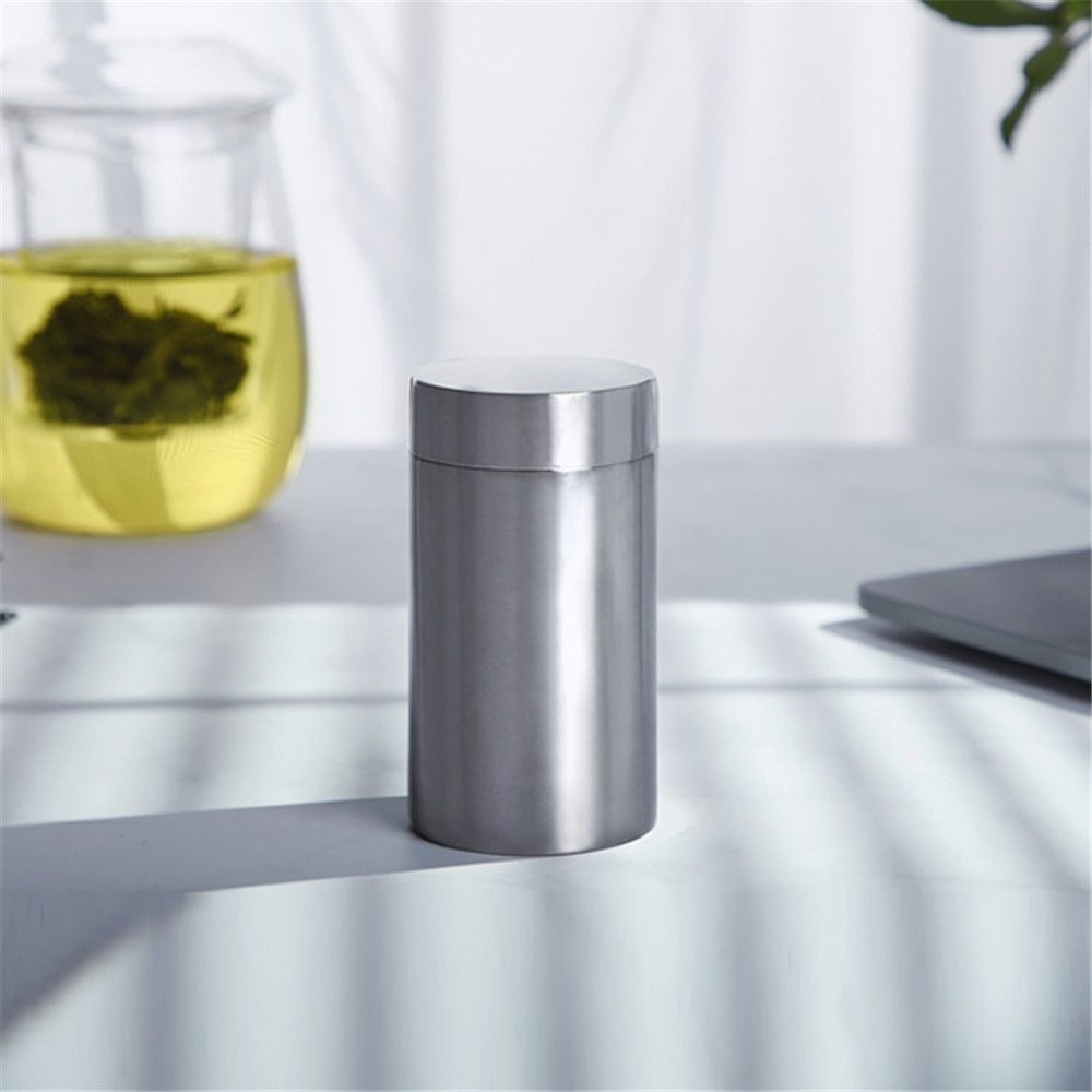 Mini Stainless Steel Tea Can Tea Storage Containers Vacuum Seal Portable for Travel, Kitchen Cup for Coffee Sugar Seasoning Storage — image 2