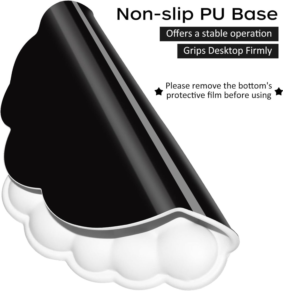 Mouse Pad - Mouse Pad with Wrist Rest - Ergonomic Mouse Pad - Mouse Pad with Leather Surface, Suitable for Computers, Laptops, Office, Home and Travel, with — image 4