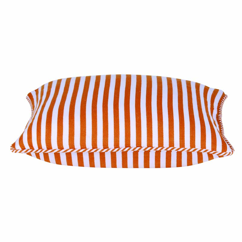 Pack of 4 Dandi Orange & White Striped Nautical Cushion Covers 40 × 40cm — image 2