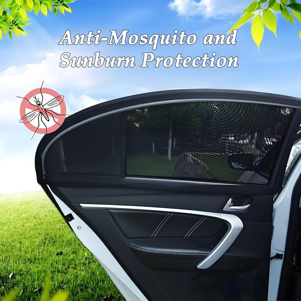 2-Pack Car Sunshade Mosquito Net, Compatible with Most Cars, Attached Over Door โ image 6