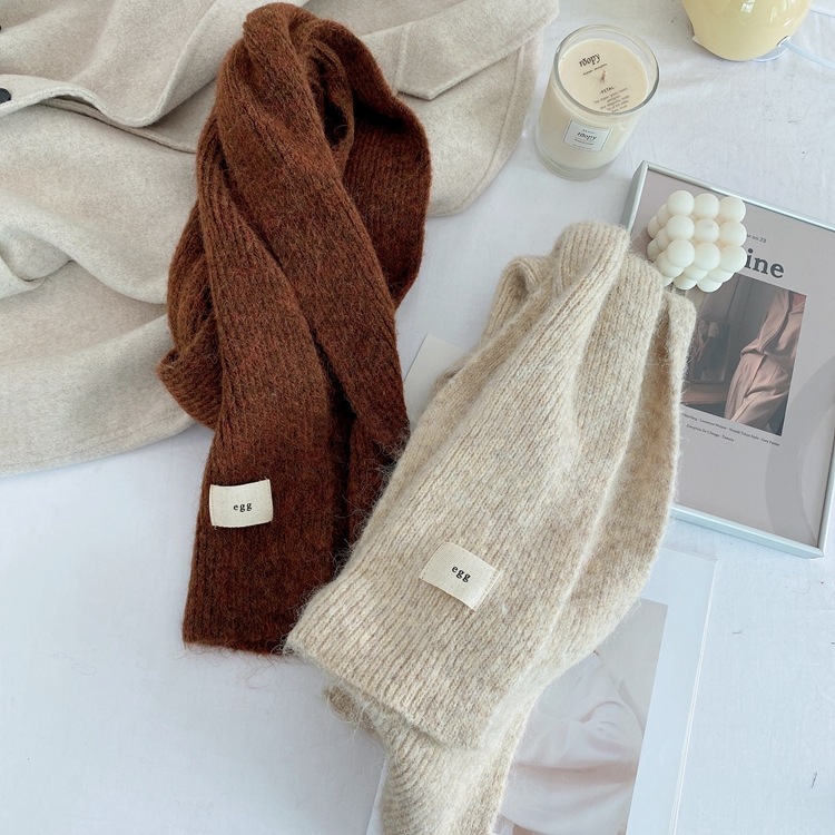 Beige Cozy Knit Scarf - Soft Wool-Blend Winter Neck Wrap, Warm and Stylish โ image 6