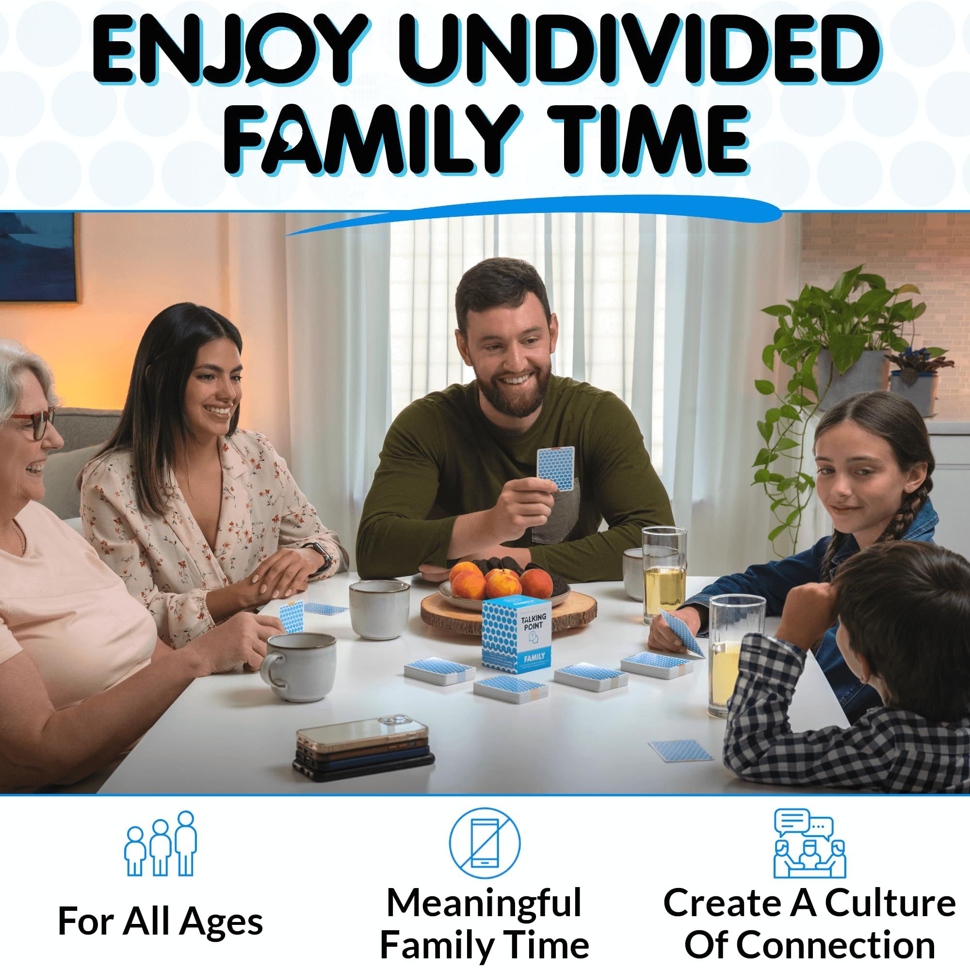 200 Family Conversation Cards - Put Down The Phones Connect with Family - Get to Know Each Other Better with Meaningful Talk — image 2