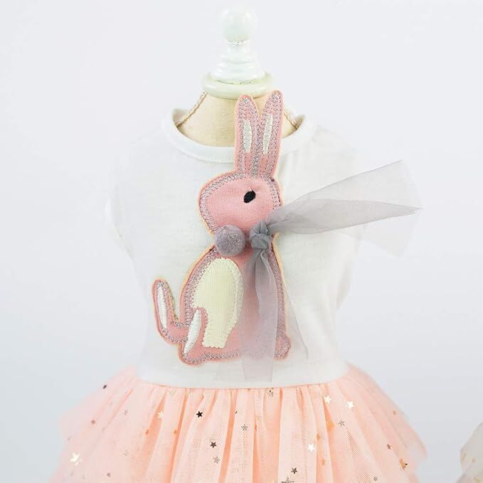 pet products Small Dog Dress Female Tiny Puppy Clothes Girl Tutu for Dogs Dresses Harness Birthday Apparel(Chest circumference42cm, back length30cm, neck — image 5