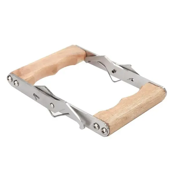 Bee Hive Frame Lifter Tongs Stainless Steel With Wooden Handle for Beekeepers Hive Inspection and Honey Harvesting — image 3