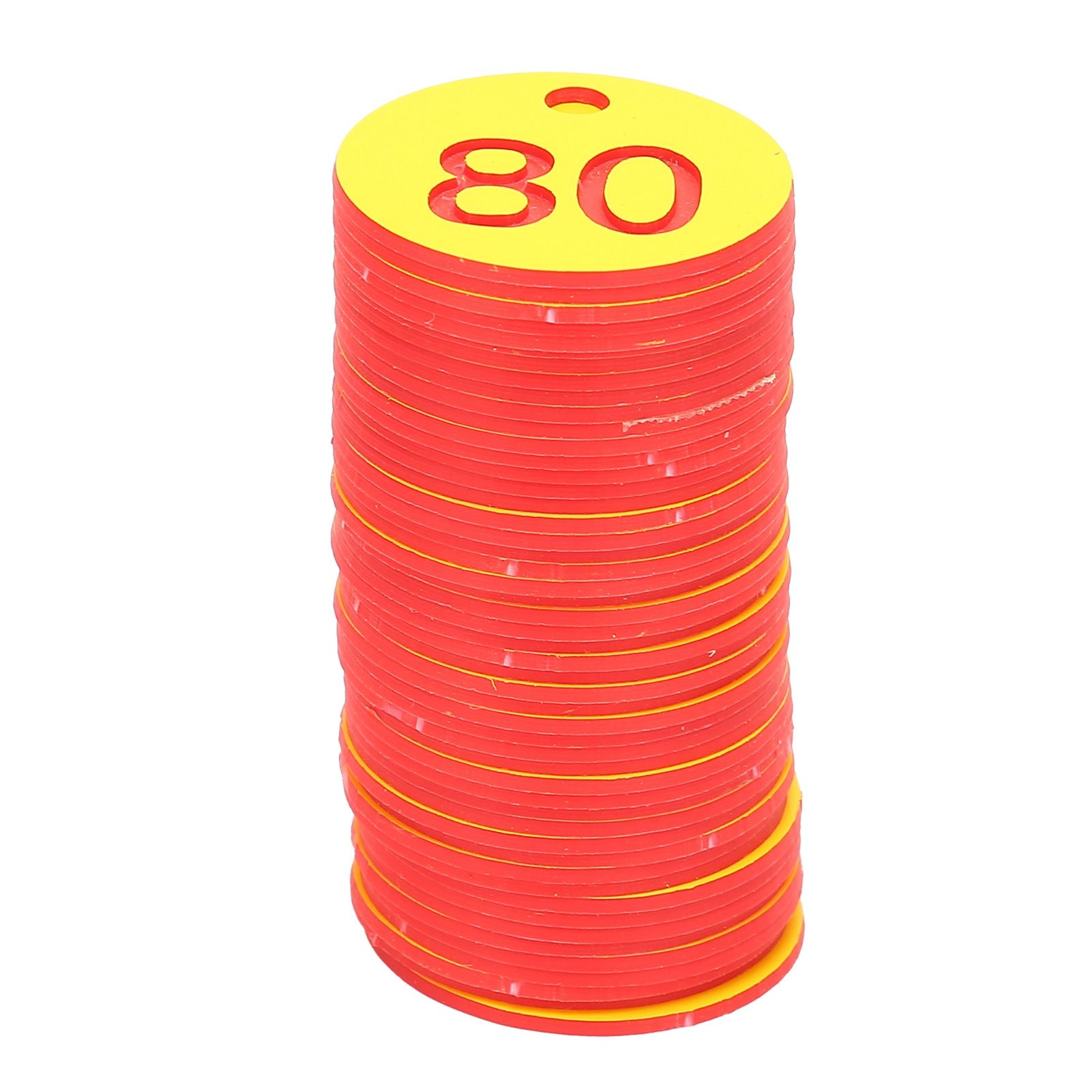 50Pcs Beehive Tag ABS Round Numbered Sign Labels with Hole Livestock Accessory Red Yellow — image 5
