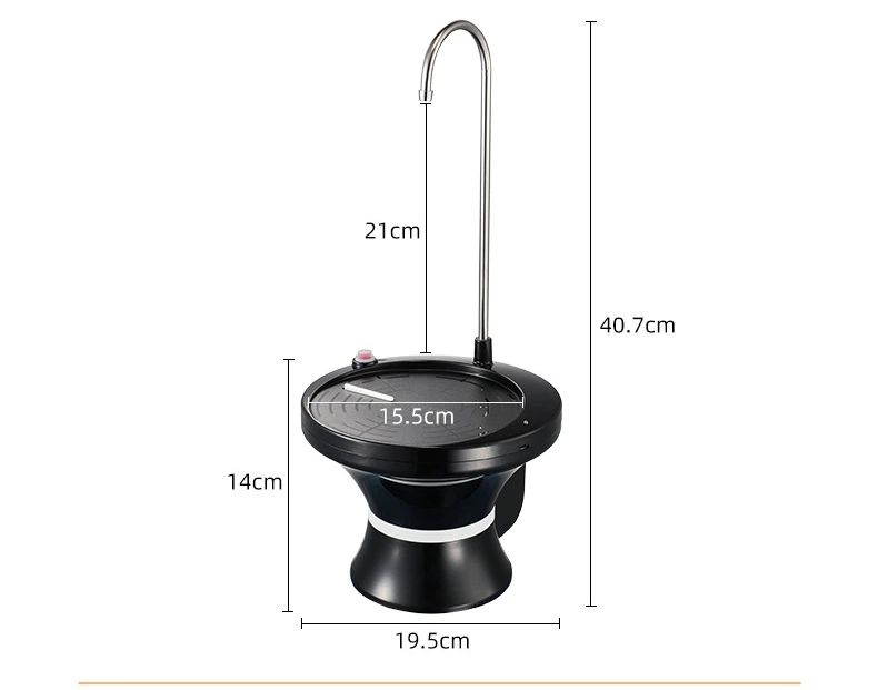 Drinking Water Dispenser Pump, Automatic Electric Drinking Water Bottle Pump USB Rechargeable with 2 Switch Control, Stable and Portable for Home, Kitchen — image 2