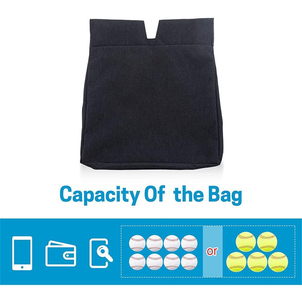 Umpire Ball Bag | Baseball Softball | Umpire Ball Bag for Baseball Softball, Ball Bag (black, 30*8*34cm) — image 2