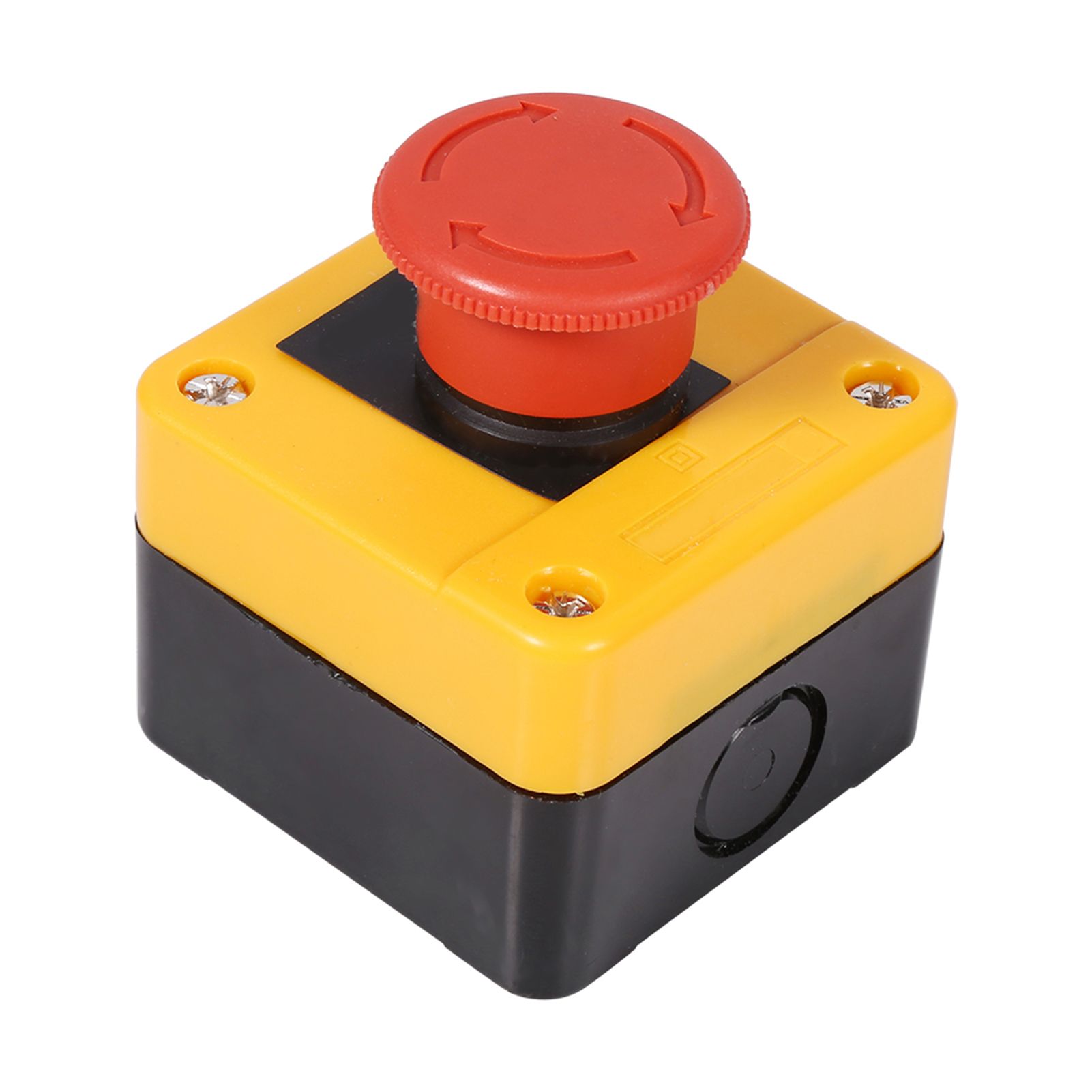 1Pc 660V 10A Plastic Shell Red Sign Emergency Stop Mushroom Push Button Switch New — image 4