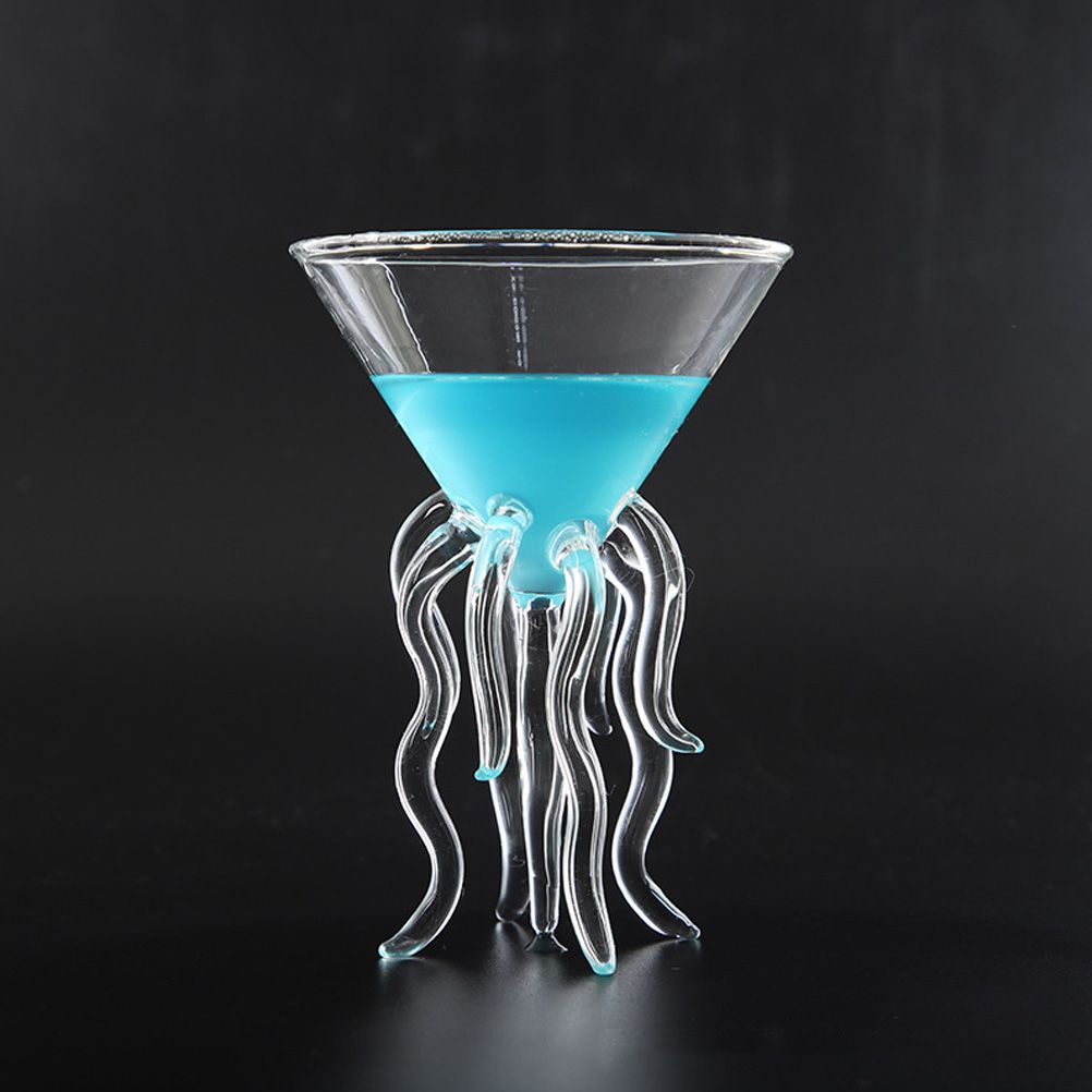Octopus Cocktail Glass Transparent Octopus Shaped Glass Cup Jellyfish Cup — image 3