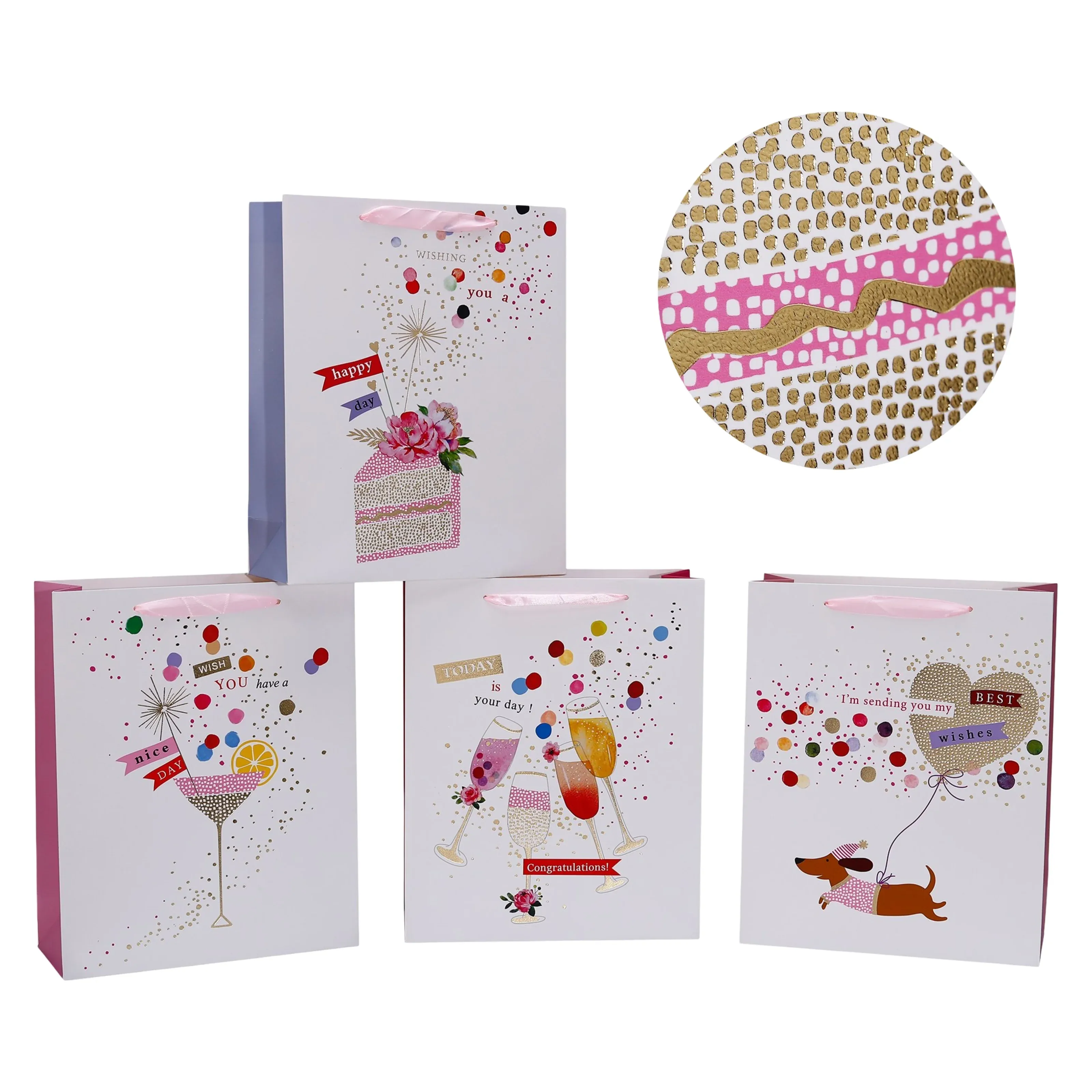 bulk 24 XLarge Festive Cheers Gift Bag Assort 30 × 42cm — image 2