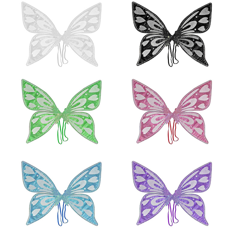 White Sparkling Fairy Wings - Lightweight Glitter Butterfly Costume Accessory for Kids & Adults โ image 2